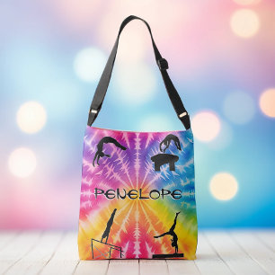 Girls Gymnastics Rainbow Krawatte Dye Tragetaschen Mit Langen Trägern