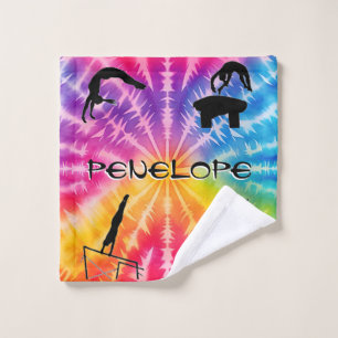 Girls Gymnastics Rainbow Krawatte Dye Waschlappen