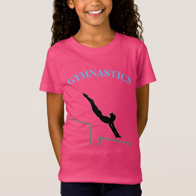 Girls Gymnastics T - Shirt Uneven Bars (Vorderseite)