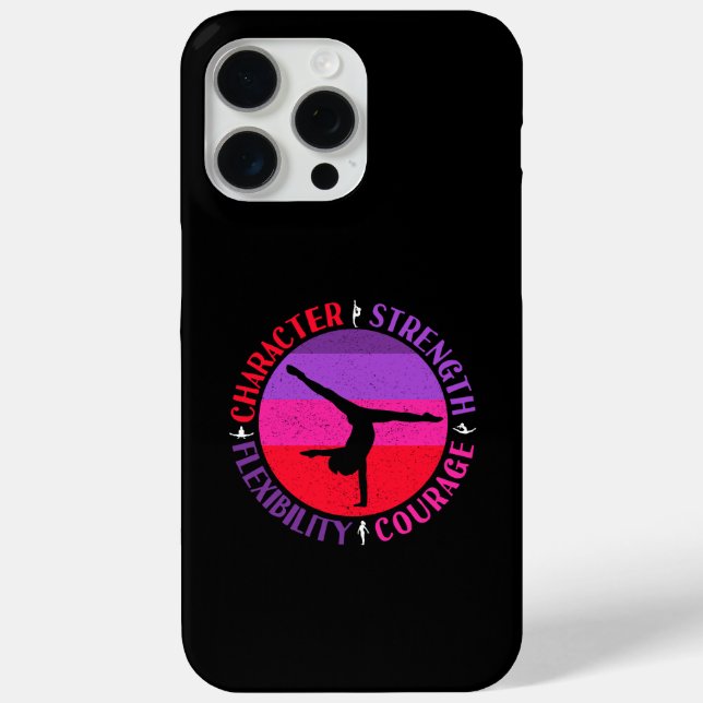 Girls Gymnastik Charakterstärke Courage Case-Mate iPhone Hülle (Rückseite)