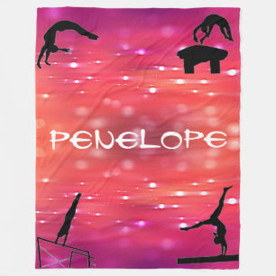 Girls Gymnastik Events Blankon Personalisiert Fleecedecke