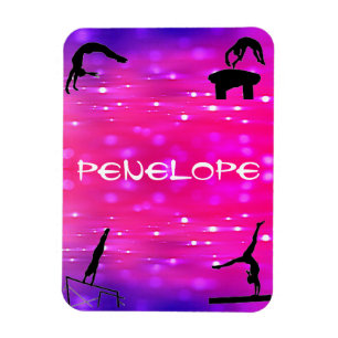 Girls Gymnastik Events Rosa / Lila Magnet
