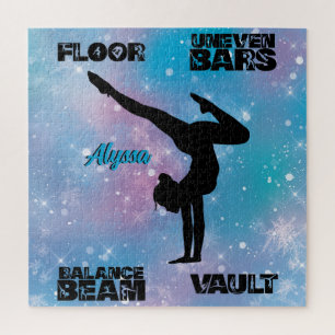 Girls Gymnastik Floor, Bars, Beam, Vault Pastel  
