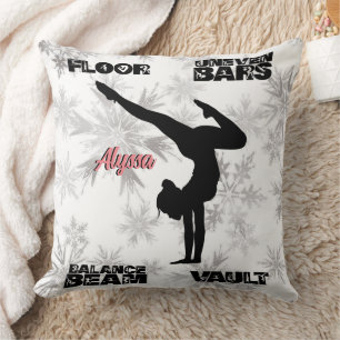 Girls Gymnastik Floor, Bars, Beam, Vault Winter Kissen