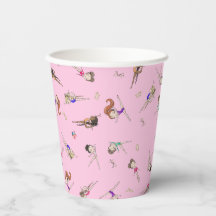 Girls Gymnastik Geburtstagsparty Paper Cups