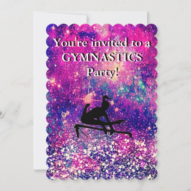 Girls Gymnastik Geburtstagsparty Sparkon (Vorderseite)