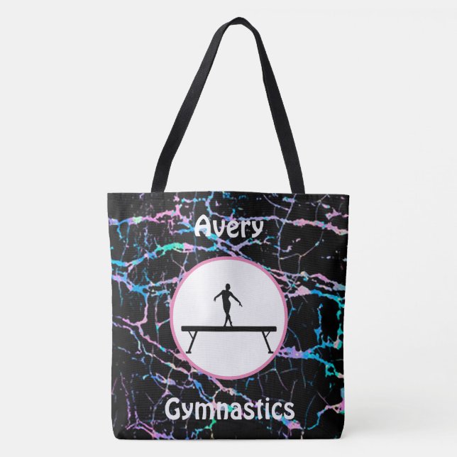 Girls Gymnastik Hologram Balance Beam Tote Beutel Tasche (Vorderseite)