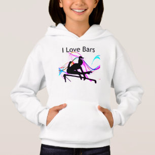 Girls Gymnastik I Liebe Bars Gymnast Hoodie