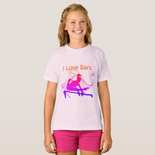 Girls Gymnastik I Liebe Bars Gymnast T - Shirt