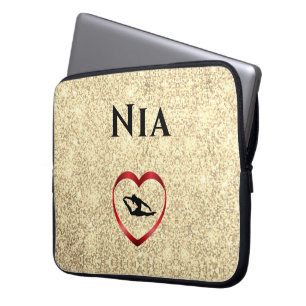 Girls Gymnastik Laptop Sleeve - Personalisierter N