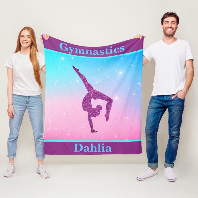 Girls Gymnastik Leap Pastel Fleece Blanket (Beispiel)