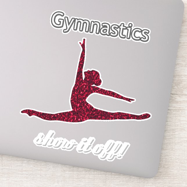 Girls Gymnastik Meet "Show it off" Stickers Aufkleber (Detail)