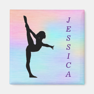 Girls Gymnastik Pastel Magnet