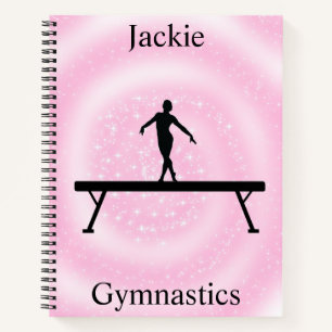 Girls Gymnastik Pink Sparkle Swirl Notebook Notizbuch