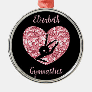 Girls Gymnastik Rose Gold Personalisiert Ornament Aus Metall