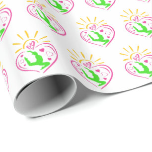Girls Gymnastik - Sommer Sonnenschein Herz Geschenkpapier
