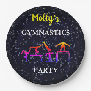 Girls Gymnastik Sparkle Geburtstagsparty Custom Pappteller