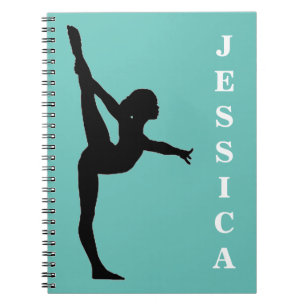 Girls Gymnastik Spiral Foto Notebook Notizblock