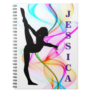 Girls Gymnastik Spiral Wirbel Foto Notebook Notizblock