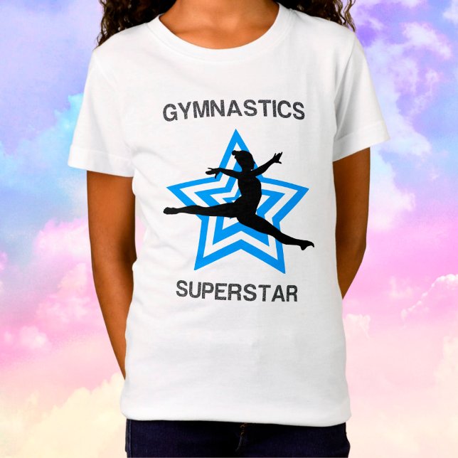 Girls Gymnastik Superstar Leap T - Shirt (Von Creator hochgeladen)