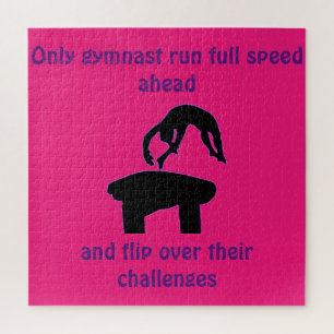 Girls Gymnastik Zitat Vault Pink / Lila Puzzle
