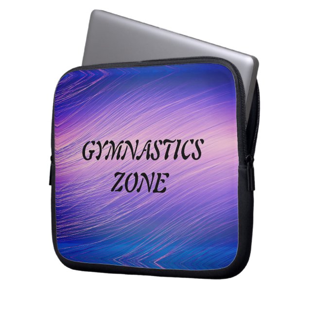 Girls Gymnastik Zone Gymnast Rainbow Sparkle Laptopschutzhülle (Vorderseite Links)
