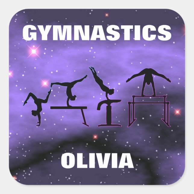Girls Gymnastique Événements Stickers (Devant)