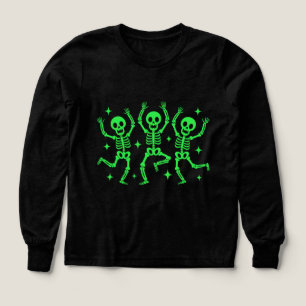 Girls Halloween Skeletons Shirt
