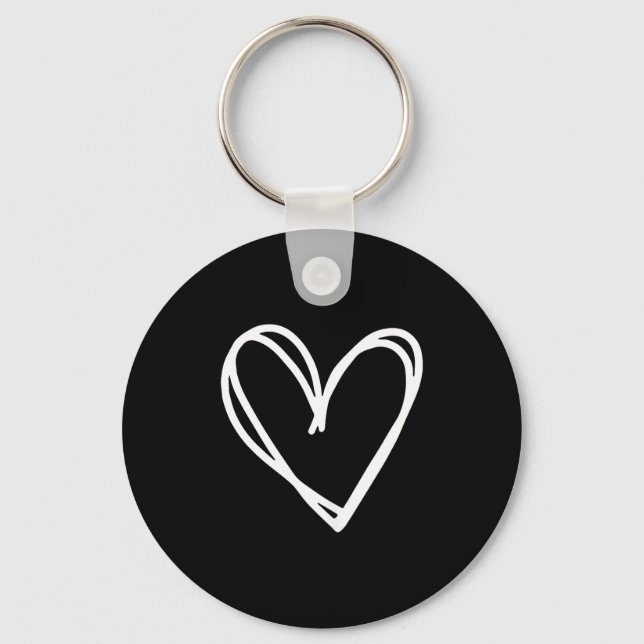 Girls Heart For Women Valentines Day Graphic  Schlüsselanhänger (Vorderseite)