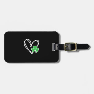 Girls Heart St Patricks Day Kleeblatt Irish Todler Gepäckanhänger