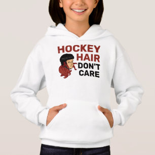 Girls Hockey Hair Keine Sorge Red Head Hoodie