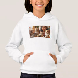 Girls Hoodie - "Ich bin mit meinen Katzen wirklich