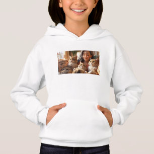 Girls Hoodie - "Ich bin mit meinen Katzen wirklich
