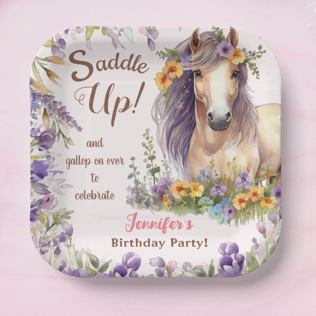 Girls Horse Birthday Party Paper Teller (Von Creator hochgeladen)