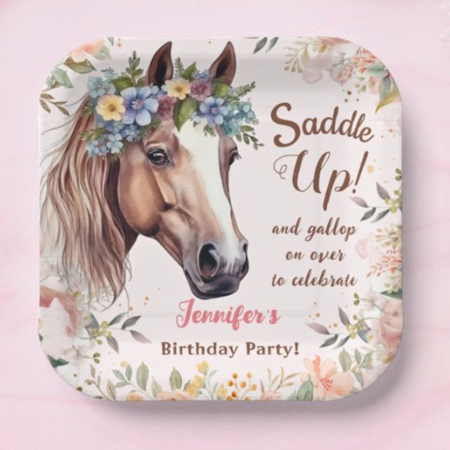 Girls Horse Birthday Party Paper Teller (Von Creator hochgeladen)