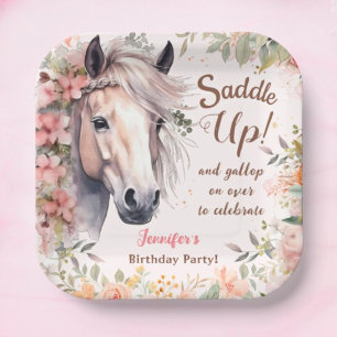 Girls Horse Birthday Party Paper Teller