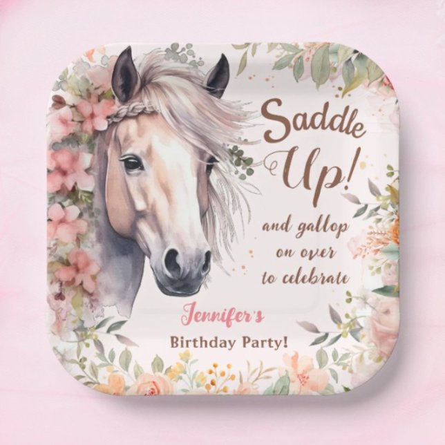 Girls Horse Birthday Party Paper Teller (Von Creator hochgeladen)
