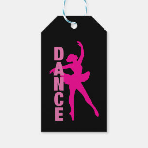 Girls Hot Pink Ballerina Tanz Geschenkanhänger