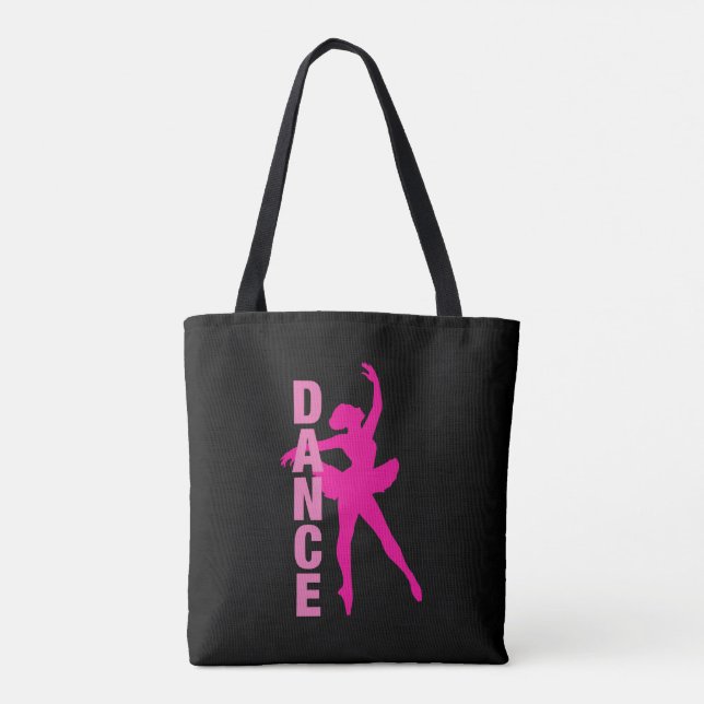 Girls Hot Pink Ballerina Tanz Tasche (Rückseite)