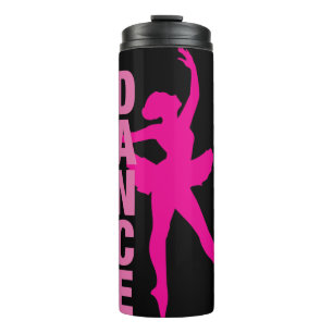 Girls Hot Pink Ballerina Tanz Thermosbecher