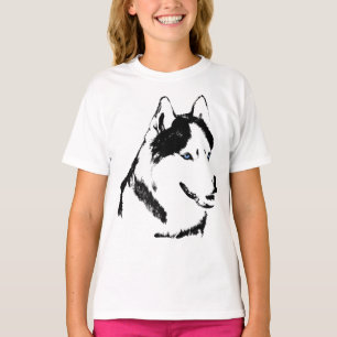 Girl's Husky-T - Shirt Sled Dog Kid's Husky-Shirt