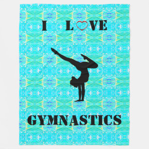 Girls I Liebe Gymnastik Fleece Blanket