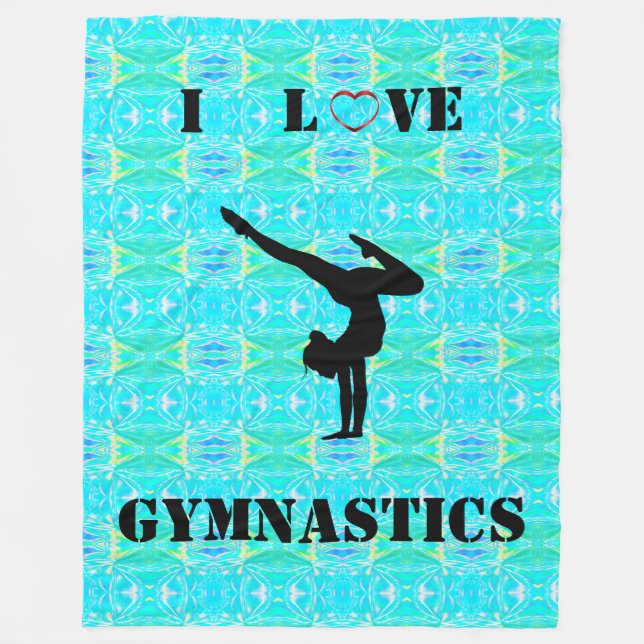 Girls I Liebe Gymnastik Fleece Blanket (Vorderseite)