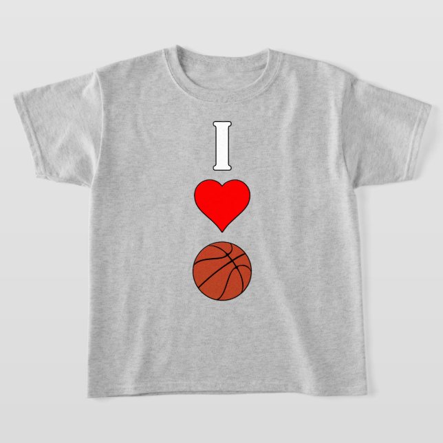 Girls I Liebe/Herz Basketball Basketball Basketbal T-Shirt (Ablage )