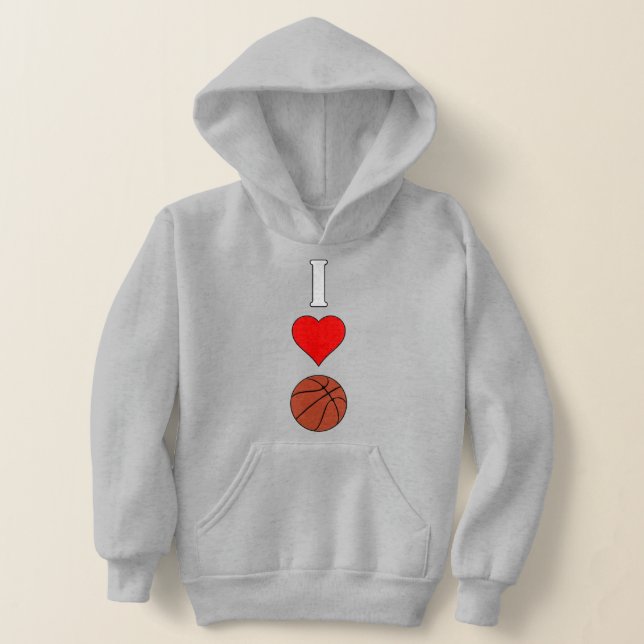 Girls I Liebe / Herzbasketball-Sportler Hoodie (Ablage )
