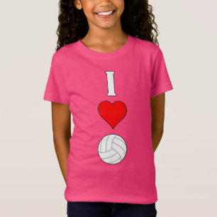 Girls I Love (Heart) Volleyball Graphic T-Shirt