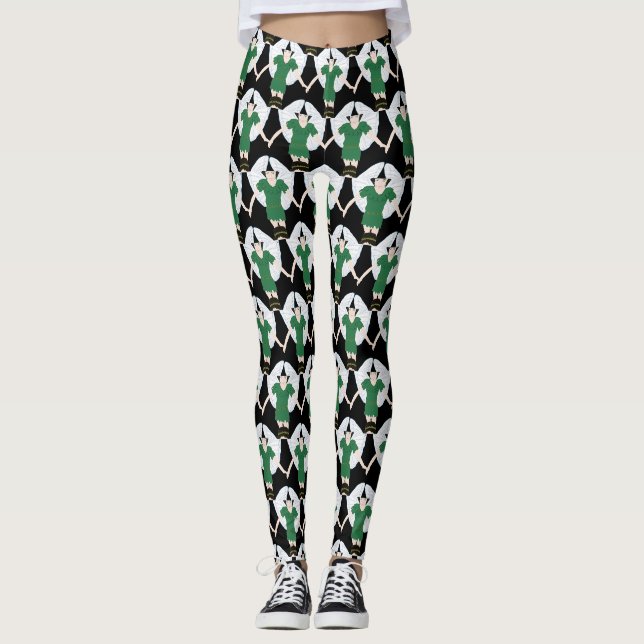 Girls Irish Clover Fairy Leggings (Vorderseite)
