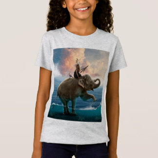 Girl's ist shirt with elephant design in the
