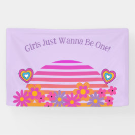 Girls Just Wanna Be One Birthday Banner