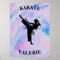 Girls Karate Pastel Swirl